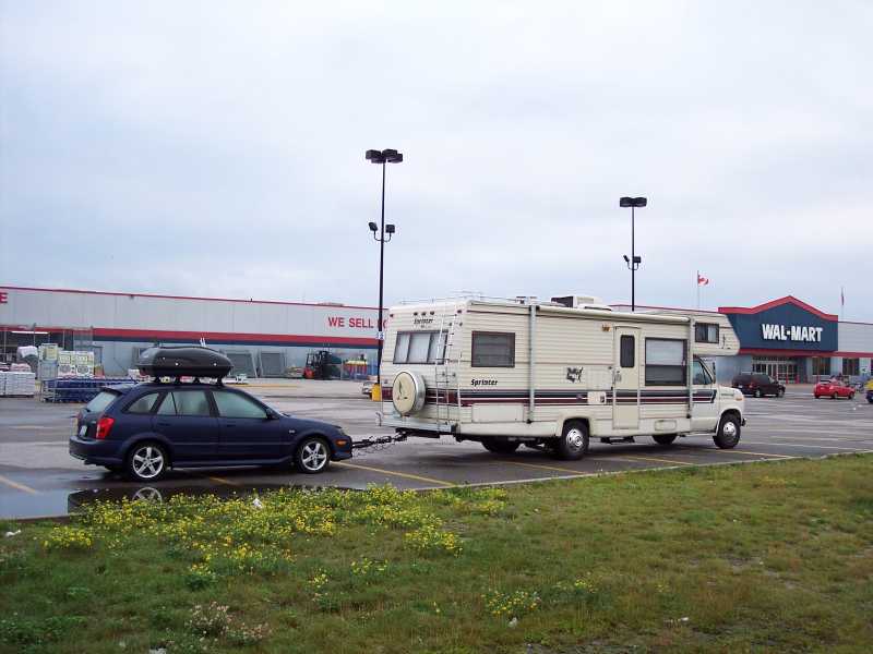 camped at the North Bay Walmart