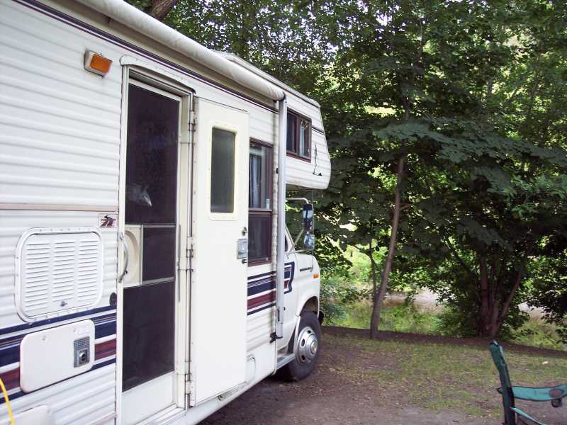 Our campsite in Souris