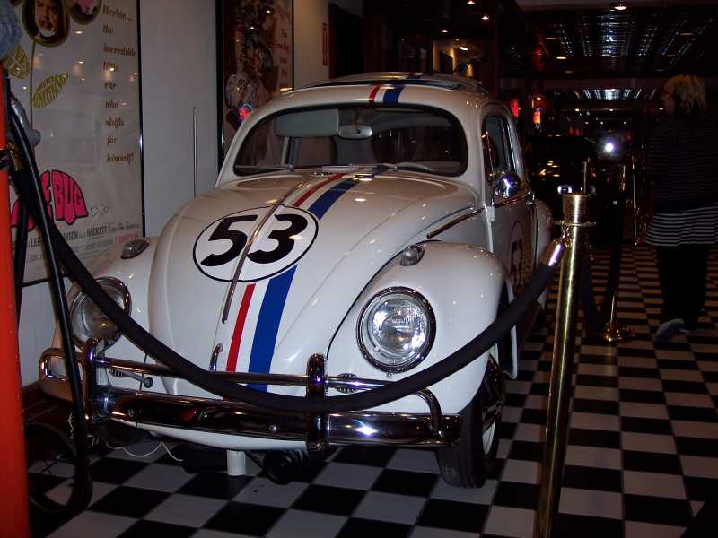 A museum in Deadwood with several cars from TV and movies. This is the real Herbie from the movie. They also had the car from Rockford Files, a car from a James Bond film, and several others
