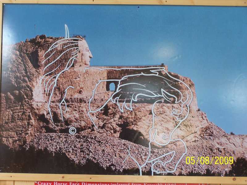 Drawing gives an idea of how much more rock still has to be blasted away and sculpted