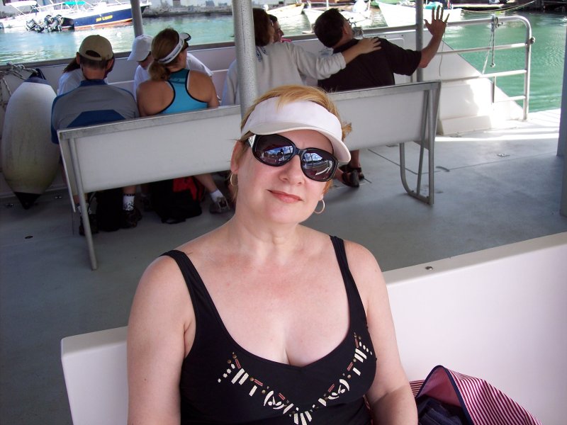 Janet on the boat