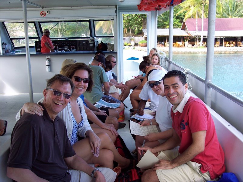 Some of our group on the boat