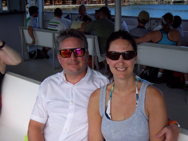 Andre and Irene on the boat